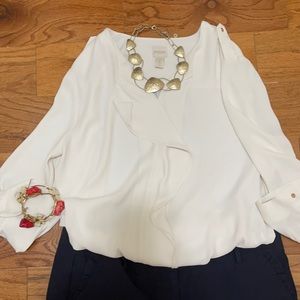 Chico’s Ivory Blouse XL